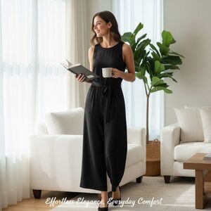 Banana Republic Black Sleeveless Jumpsuit